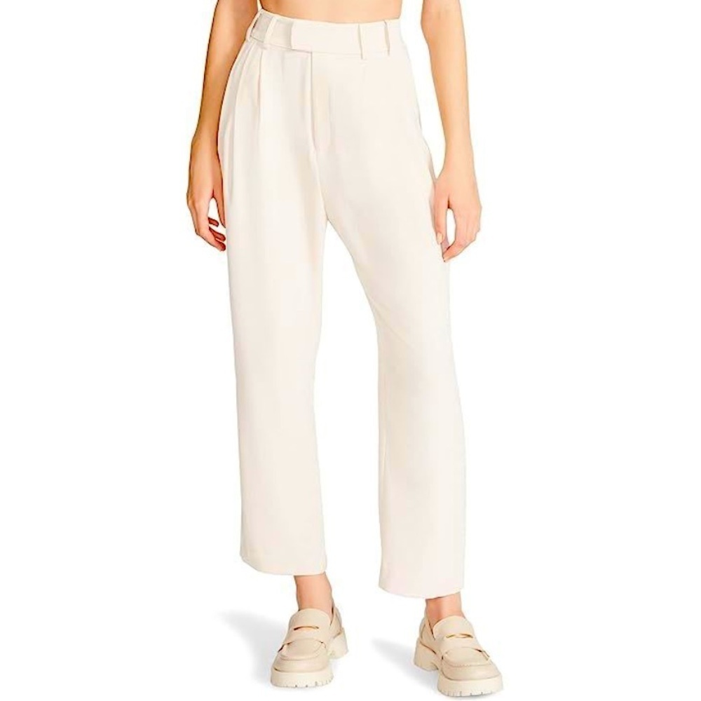 Steve Madden Farmer’s Market Pants, Ivory Straight Leg Women's Pants Sz 10 NEW!